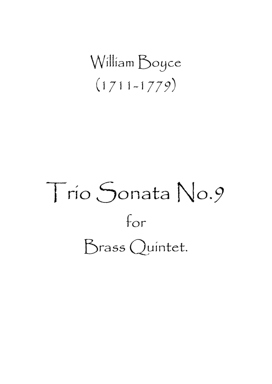 Trio Sonata No.9 (arr. Spence Bundy)