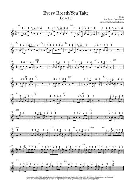 Every Breath You Take (arr. Pedro Lutterbach)