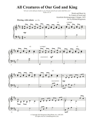 All Creatures of Our God and King (arr. Richard Kingsmore)