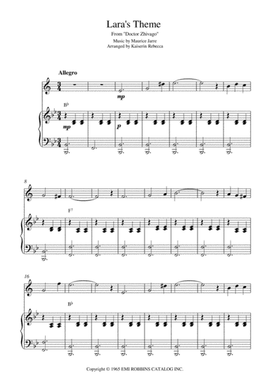 Lara's Theme From Doctor Zhivago (arr. Kaiserin Rebecca)