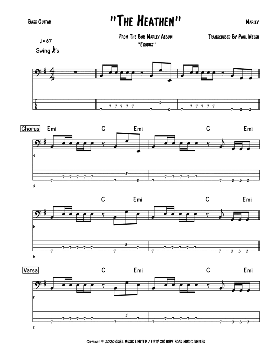 Heathen (arr. Accubass)