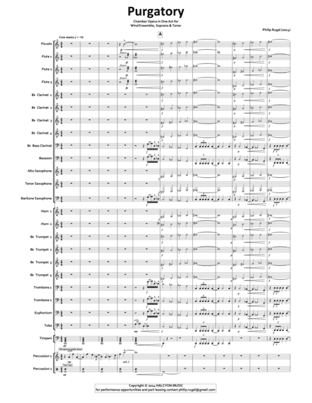 Purgatory, One-Act Opera for Wind Ensemble and Voices