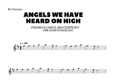 Angels We Have Heard On High to Clarinet Beginners (arr. Eder Marcelino)