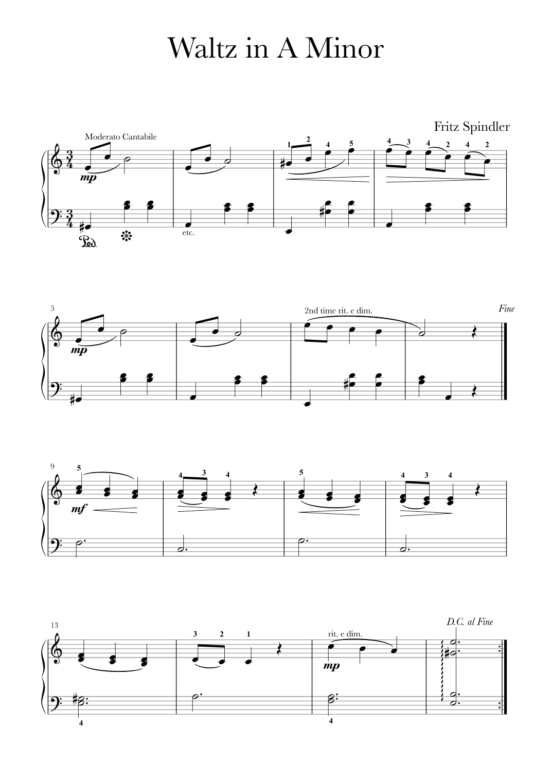 Waltz in A Minor (arr. T Ling)