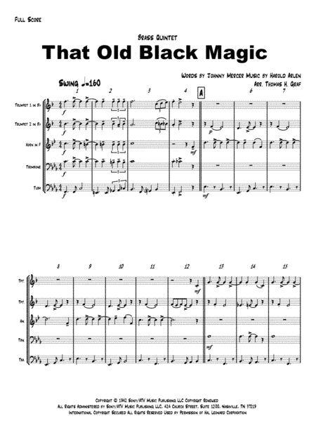 That Old Black Magic (arr. Thomas H. Graf)
