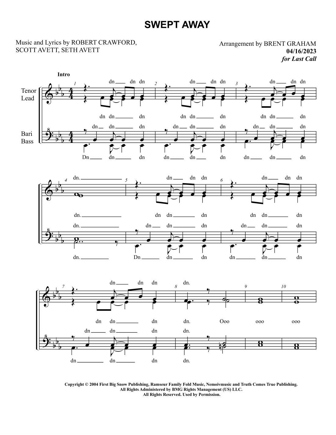 Swept Away (arr. Brent Graham)