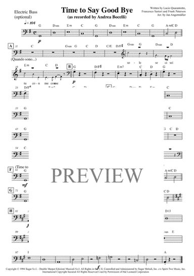 Time To Say Goodbye (arr. Jan Angermüller)