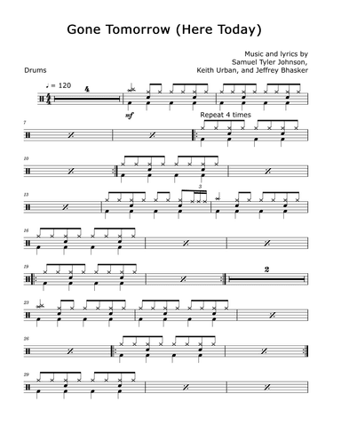Gone Tomorrow (here Today) (arr. David Lartey)