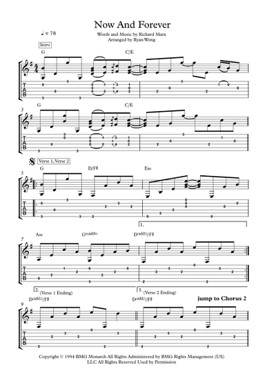 Now And Forever (arr. Ryan Wong)