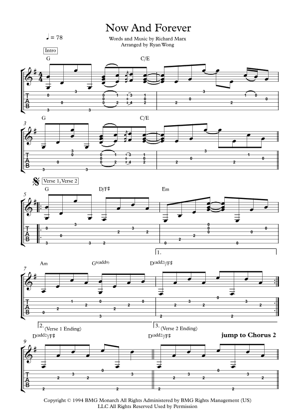 Now And Forever (arr. Ryan Wong)
