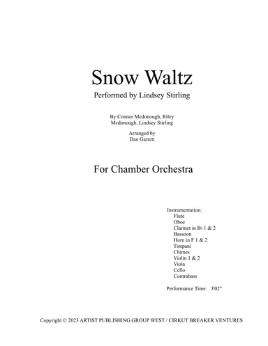 Snow Waltz (arr. Dan Garrett)
