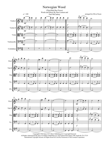 Norwegian Wood (This Bird Has Flown) (arr. Oliver Payán)