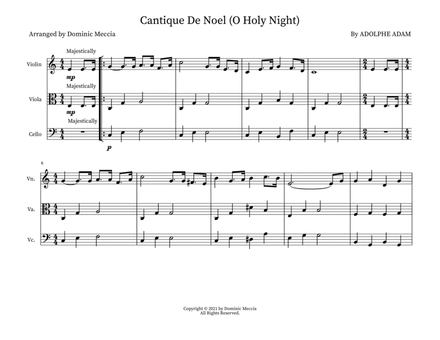 O Holy Night (Cantique De Noel) (arr. Dominic Meccia)