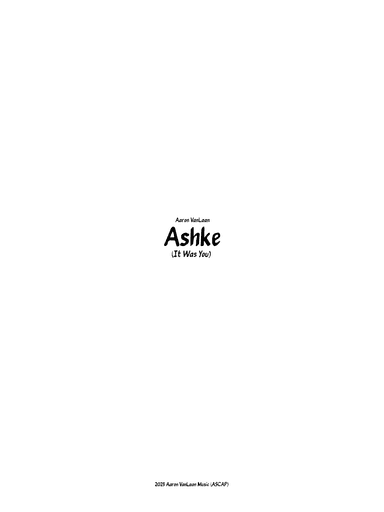 Ashke (It Was You)