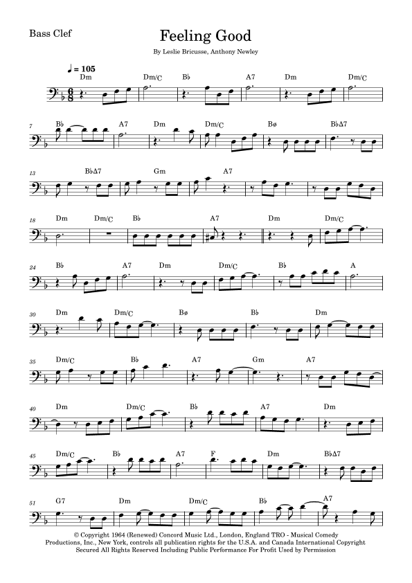 Feeling Good (arr. Fabio Eduardo de Oliveira)