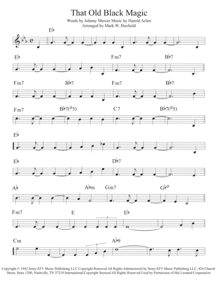 That Old Black Magic (arr. Mark W. Huxhold)