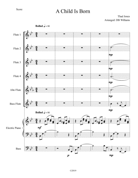 A Child Is Born (arr. DB Williams)