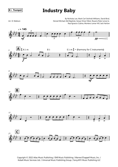 Industry Baby (arr. Douglas Wattson)