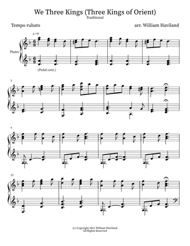We Three Kings (Three Kings of Orient) (arr. William Haviland)