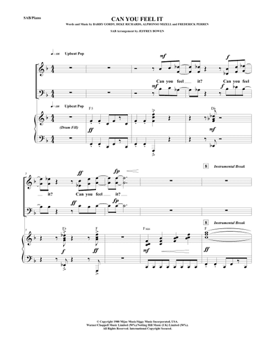 Can You Feel It (arr. Jeffrey Bowen)