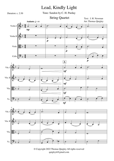 Lead, Kindly Light (arr. Thomas Quigley)