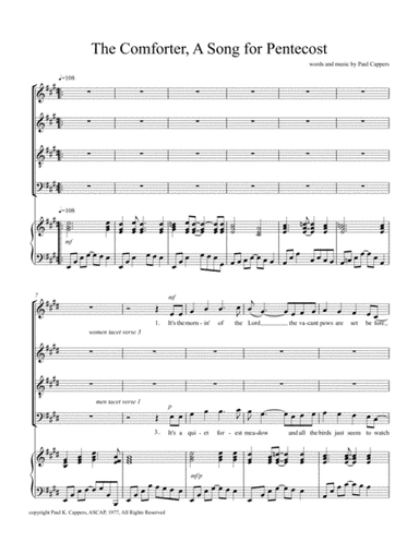 The Comforter, a Song for Pentecost