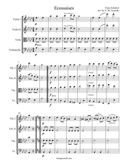 Ecossaises (arr. Nick Lacanski)