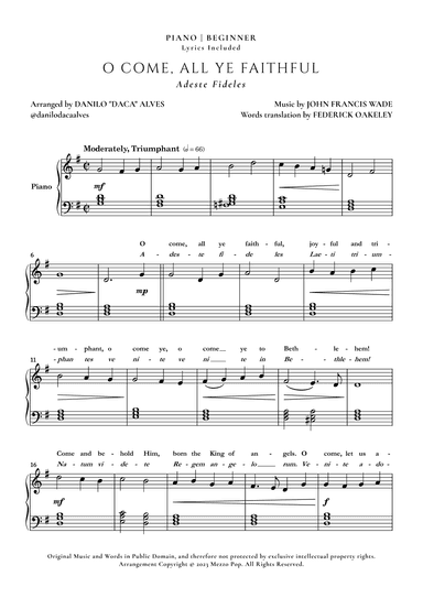 O Come, All Ye Faithful (arr. Danilo "Daca" Alves)