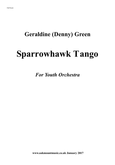 Sparrowhawk Tango. For Youth Orchestra  (School Arrangement)