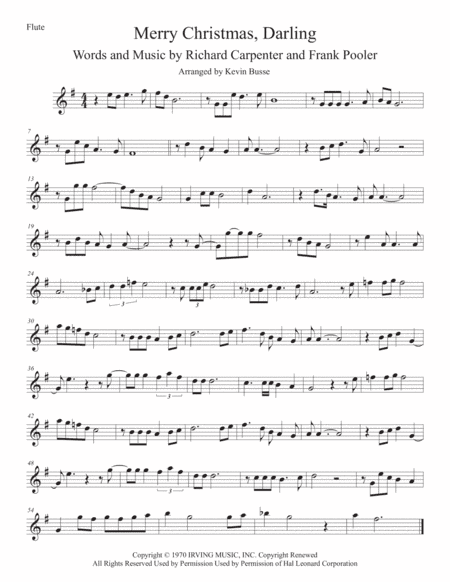 Merry Christmas, Darling (arr. Kevin Busse)