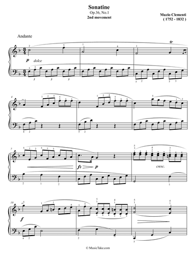 Clementi Sonatina in C Major Op.36 No.1 (2nd movement) (arr. Ben Choupak)