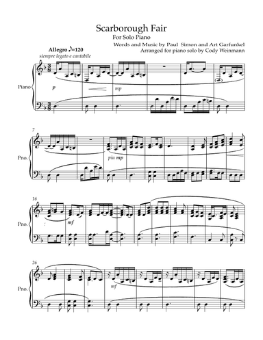 Scarborough Fair/canticle (arr. Cody Weinmann)
