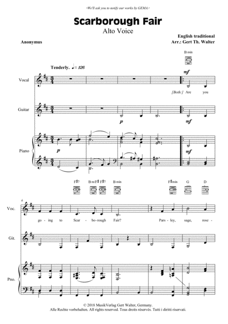 Scarborough Fair (arr. Gert Th. Walter)