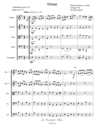 Alman (arr. Joe Rosochacki)