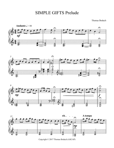 SIMPLE GIFTS Prelude
