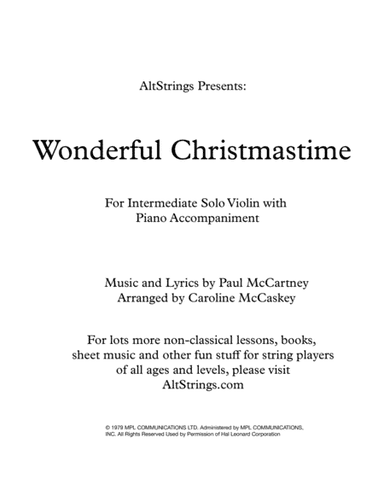 Wonderful Christmastime (arr. Caroline McCaskey)