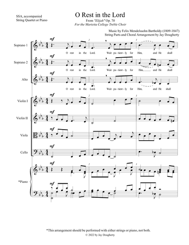 O Rest in the Lord (arr. Jay Dougherty)