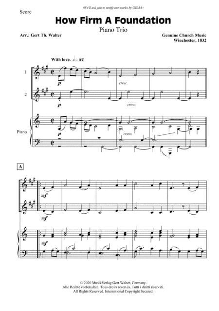 How Firm A Foundation (arr. Gert Th. Walter)