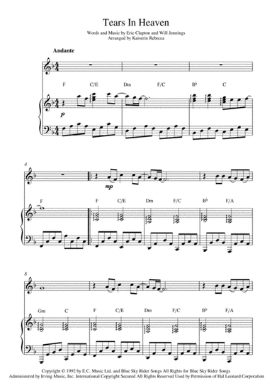 Tears In Heaven (arr. Kaiserin Rebecca)
