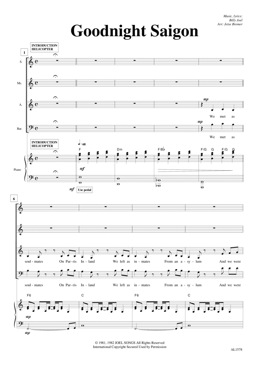Goodnight Saigon (arr. Jetse Bremer)