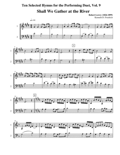 Ten Selected Hymns for the Performing Duet, Vol. 9 - horn and low horn (arr. Kenneth D. Friedrich)