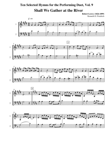 Ten Selected Hymns for the Performing Duet, Vol. 9 - horn and low horn (arr. Kenneth D. Friedrich)