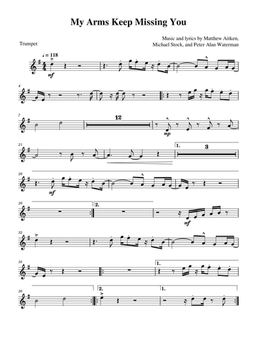 My Arms Keep Missing You (arr. David Lartey)