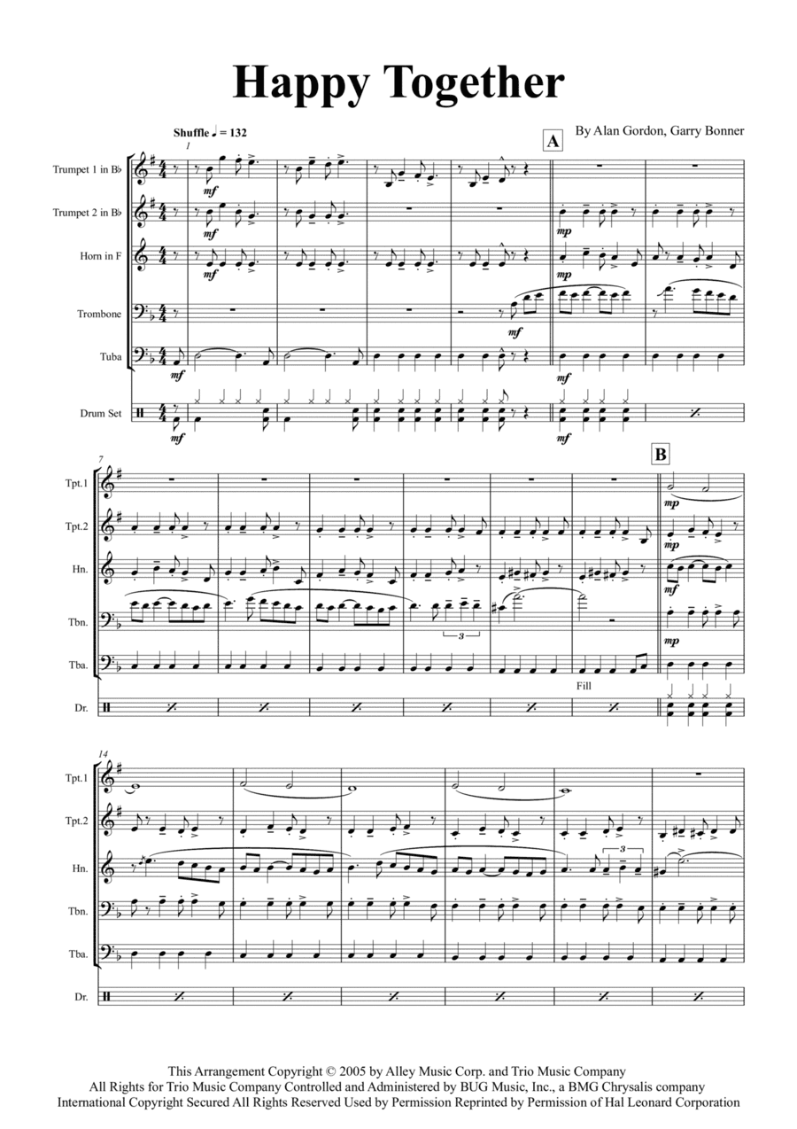 Happy Together (arr. Thomas Graf)