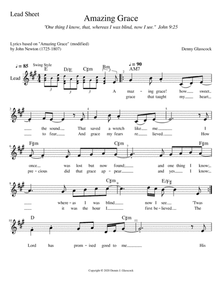 Amazing Grace 2020 (Vocal Solo)