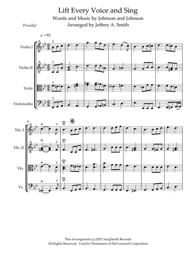 Lift Every Voice and Sing (arr. Jeffrey A. Smith)