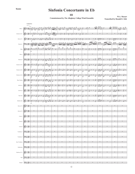 Sinfonia Concertante in Eb  Mvt III