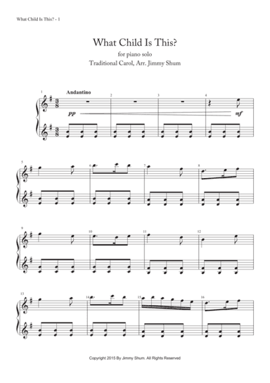 What Child Is This / Greensleeves (arr. Jim Shum)