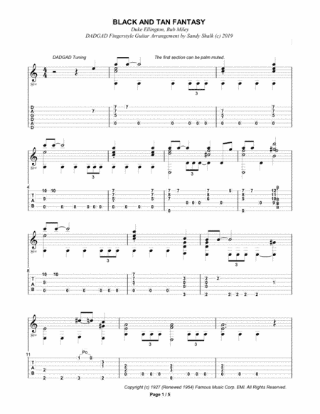Black And Tan Fantasy (arr. Sandy Shalk)