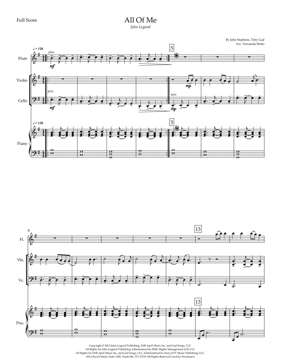 All Of Me (arr. Fernando Britto)